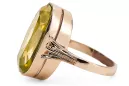  Žlutý peridot Originální Vintage 14k z růžového zlata Vintage style vrc113r